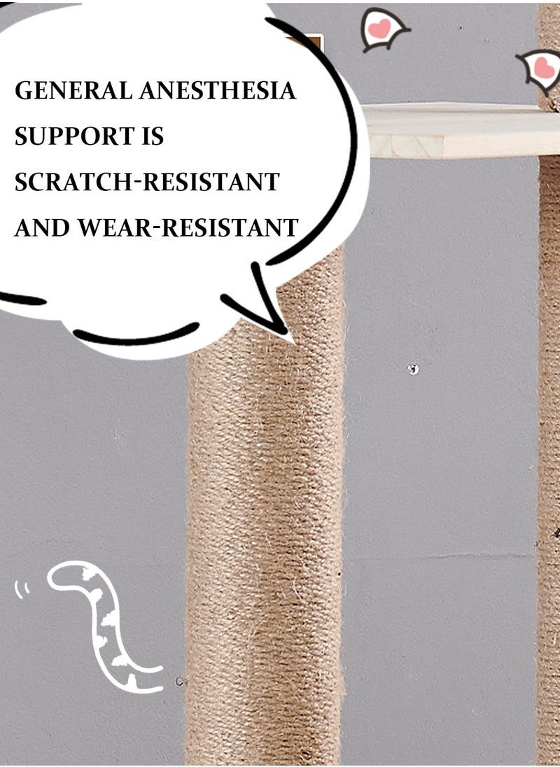 Wooden Pet Cat Climbing Frame Cat Tree Toy With Cat House Cat Jumping Platform Claw Sharpening Cat Scratching Post 40*60*135cm