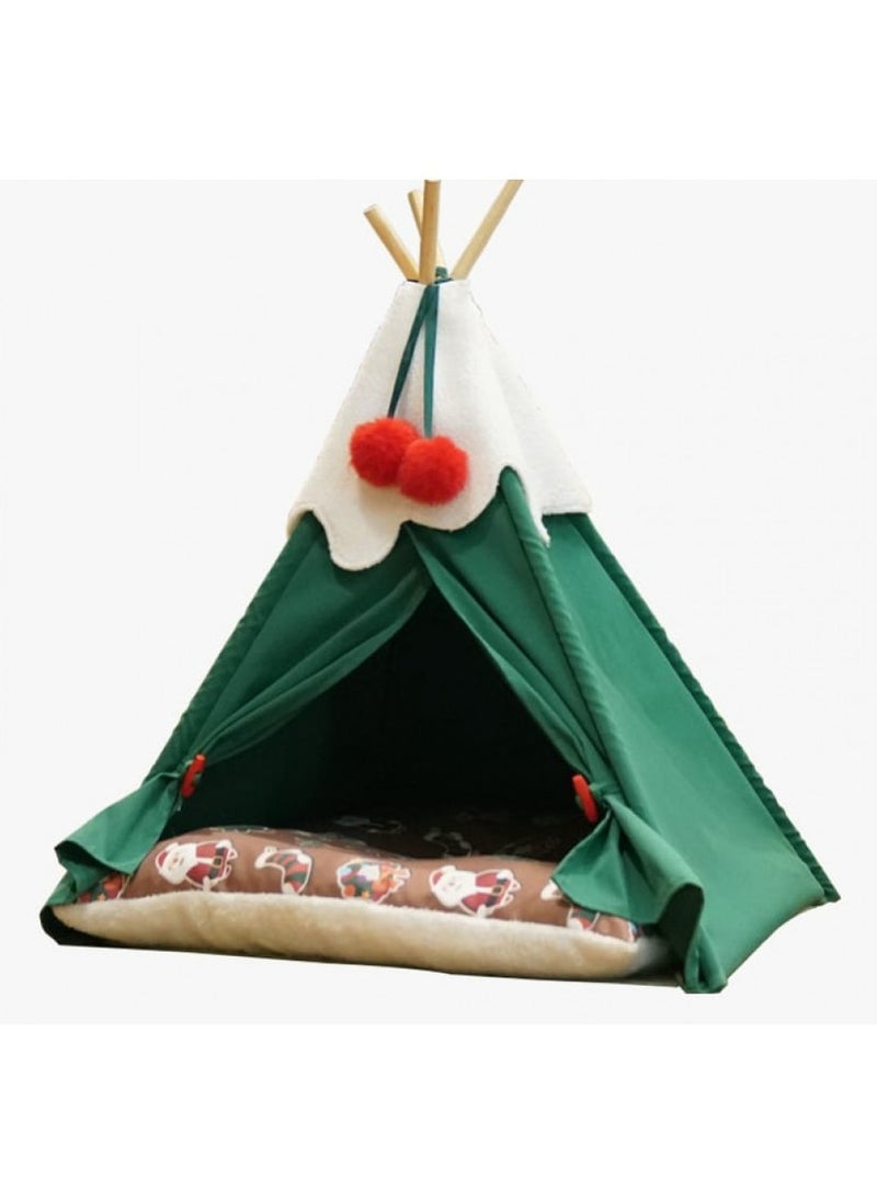 Cat Bed, Shaped like a Christmas tree, Pet  Tents Portable Bed, Size Medium