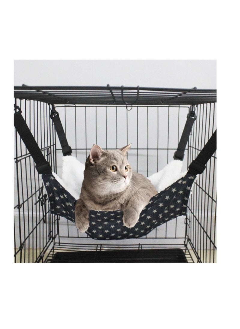 Cat Hammock, Breathable Pet Cage Hammock, Cat Hanging Bed With Metal Carabiners And Tassels, Cat Hanging Hammock For Cage, Hammocks For Kittens, Rabbits, Small Dogs