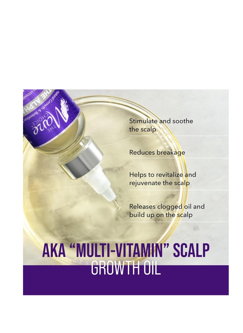 The Mane Choice Alpha Multi-Vitamin Scalp Nourishing Hair Growth Oil, Helps Stimulate, Revitalize & Soothe, Scalp Oil with Biotin, & Vitamin C, 4 Fl. Oz, Single Pack