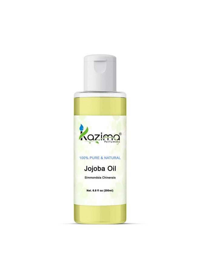 Jojoba Cold Pressed Carrier Oil - 100% Pure Natural Unrefined - Exceptional Moisturizer For Face, Skin, Hair & Nails - Perfect For Sensitive & Dry Skin - Enriched In Fatty Acids, Vitamins C And E (200Ml)