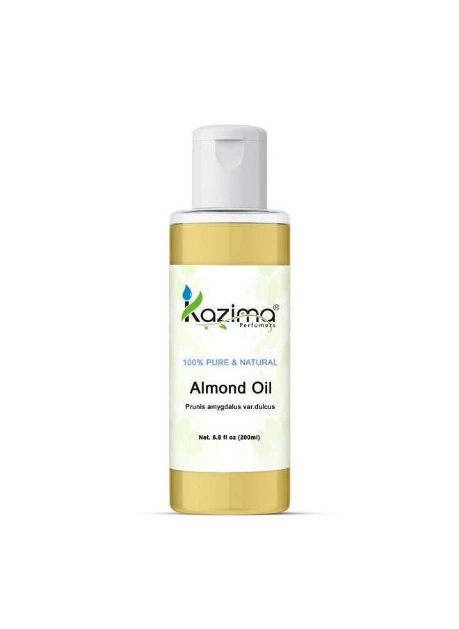 Almond Carrier Oil - 100% Pure & Natural Cold Pressed Oil For Hair, Skin & Body, 200 Ml