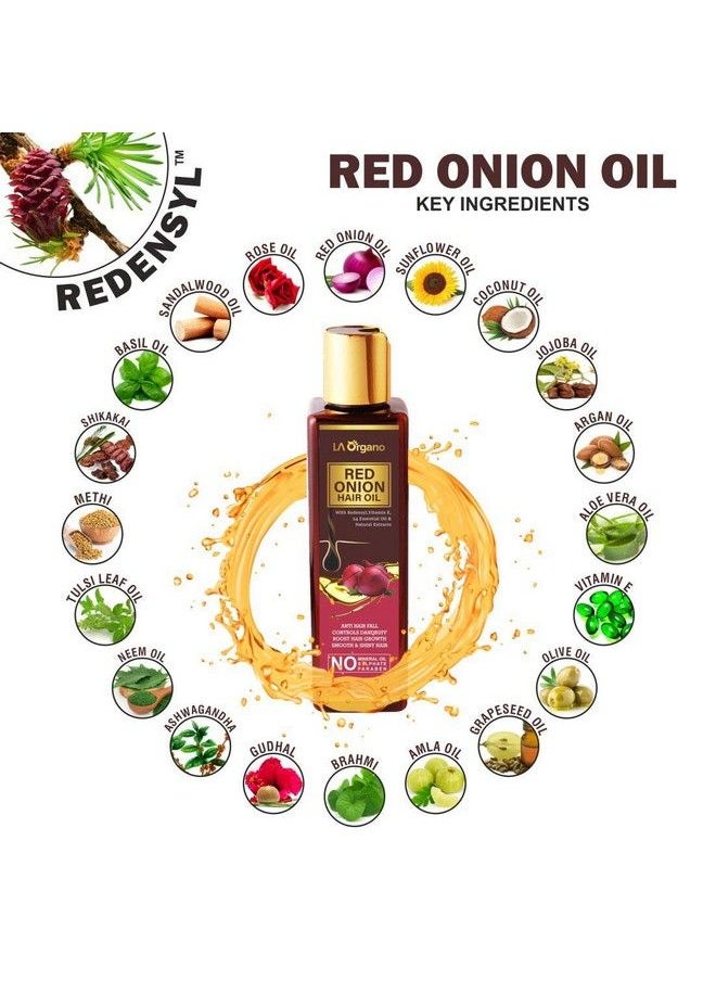 Red Onion Hair Oil For Complete Hair Solution For All Hair Types 200Ml (Pack Of 2)