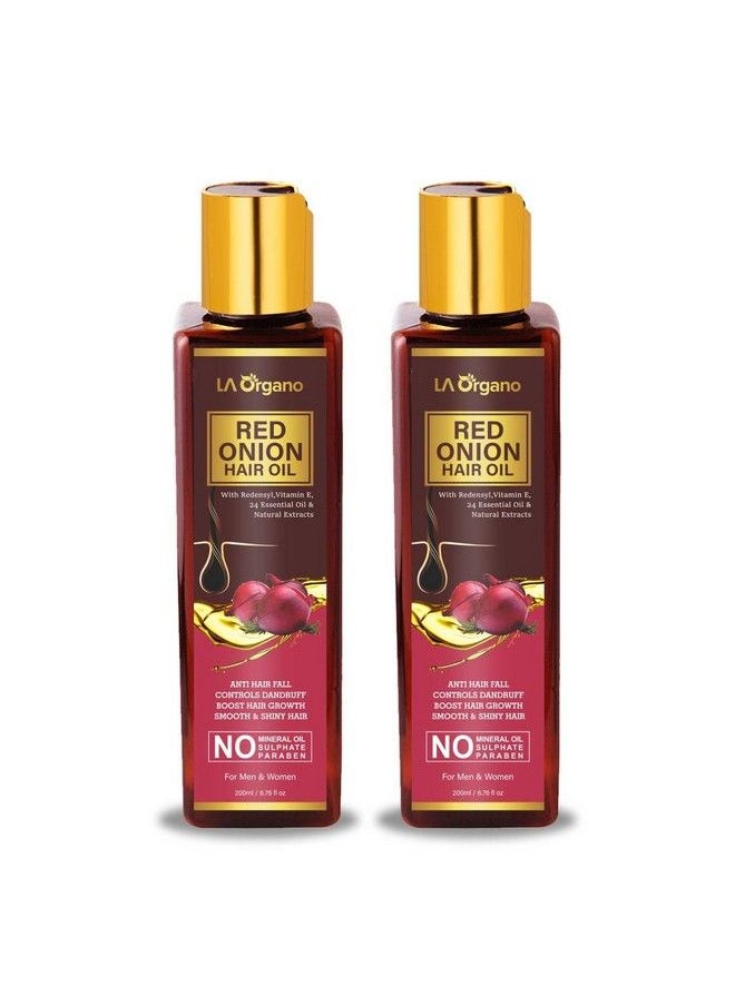 Red Onion Hair Oil For Complete Hair Solution For All Hair Types 200Ml (Pack Of 2)