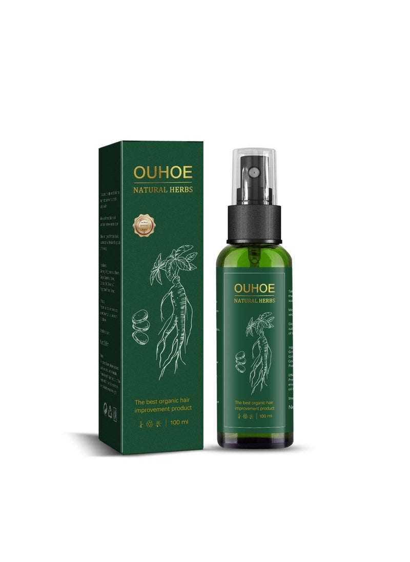 OUHOE Ginseng Hair Thickening Liquid Ginseng Essence Spray to Prevent Hair Loss Strengthen and Moisturize Hair