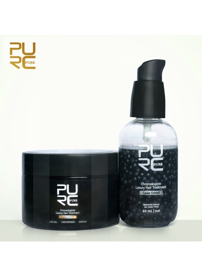 PURC Caviar Hair Mask Kit for Repairing Dry Permed Dyed Damaged and Frizzy Hair