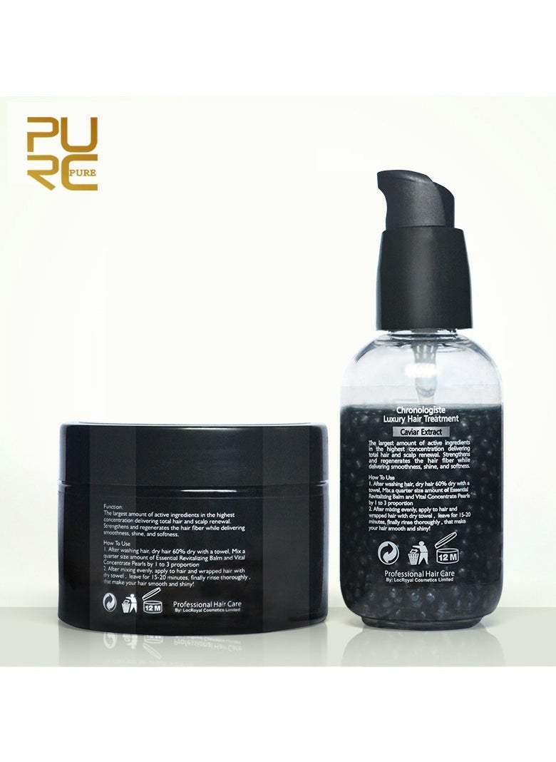 PURC Caviar Hair Mask Kit for Repairing Dry Permed Dyed Damaged and Frizzy Hair