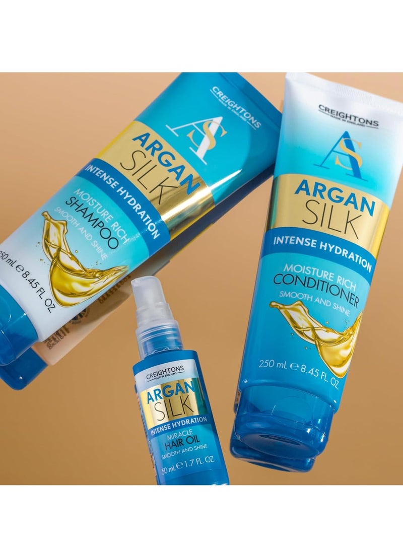 Argan Smooth Moisture Rich Conditioner 250 ml Professionally Formulated with Argan Oil from Morocco Replenishes Moisture for Strength and Shine For all Hair Types