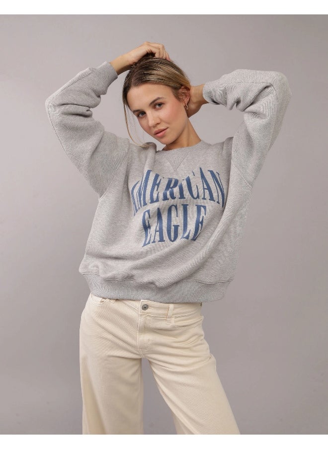 AE Relaxed Graphic Crew Neck Sweatshirt