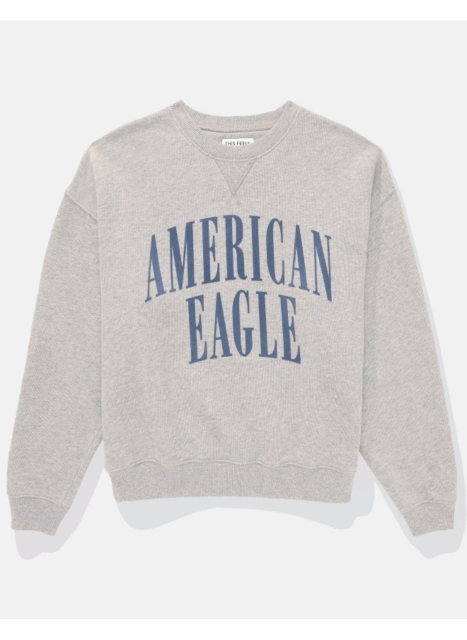 AE Relaxed Graphic Crew Neck Sweatshirt