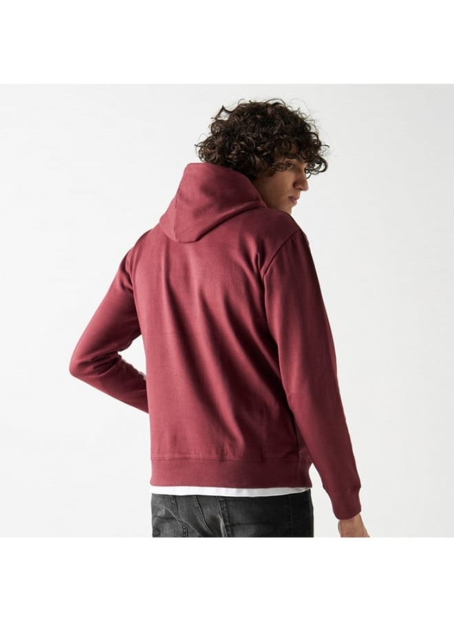 Harvard Applique Detail Hoodie with Kangaroo Pocket