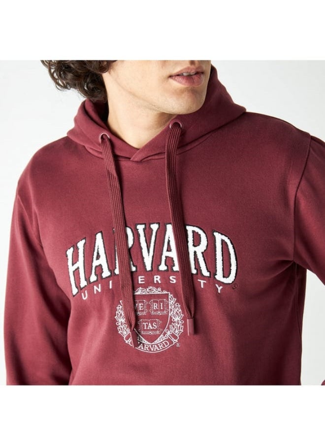 Harvard Applique Detail Hoodie with Kangaroo Pocket