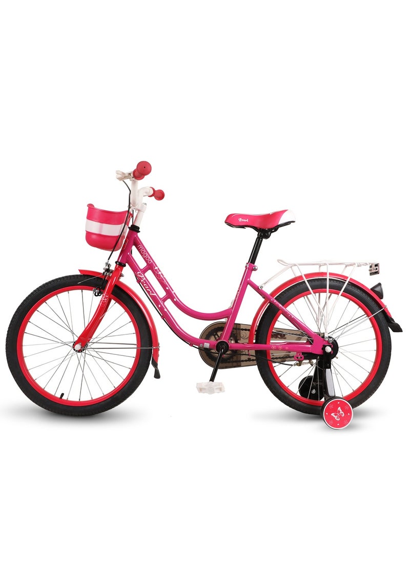 PlayandDream Girls Bike Pearl - 20 Inch - Dark Pink