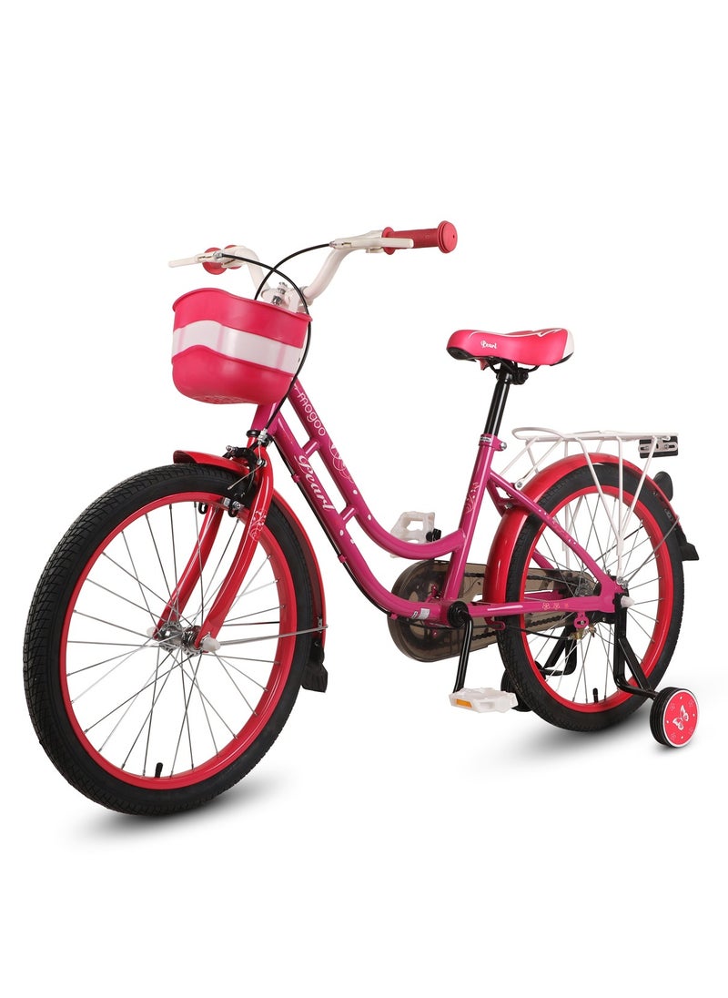 PlayandDream Girls Bike Pearl - 20 Inch - Dark Pink