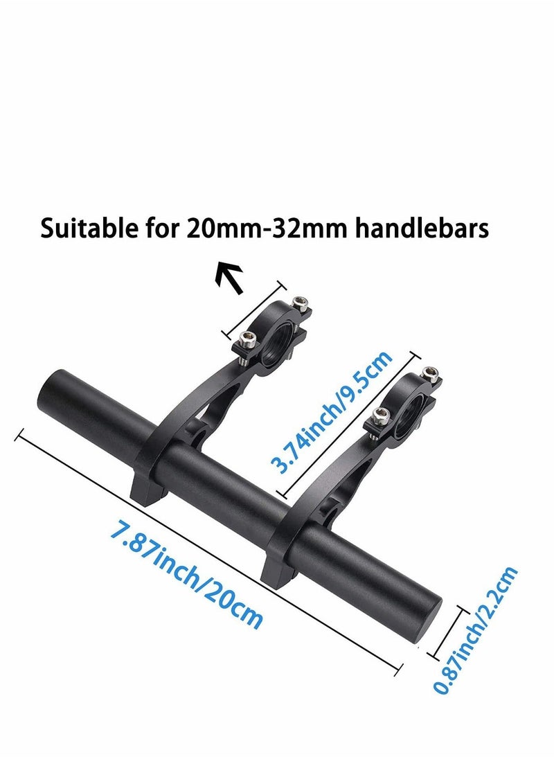 Bicycle Double Handlebars Extender Extension,Aluminum Alloy Super Long Bike Bracket Accessories,for Bike Mounts,Bicycle Extender Bars,for 22mm-32mm Bars Caliber