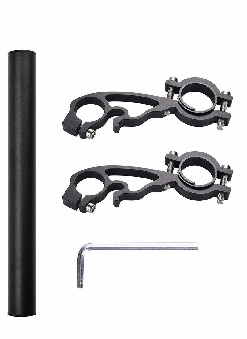 Bicycle Double Handlebars Extender Extension,Aluminum Alloy Super Long Bike Bracket Accessories,for Bike Mounts,Bicycle Extender Bars,for 22mm-32mm Bars Caliber