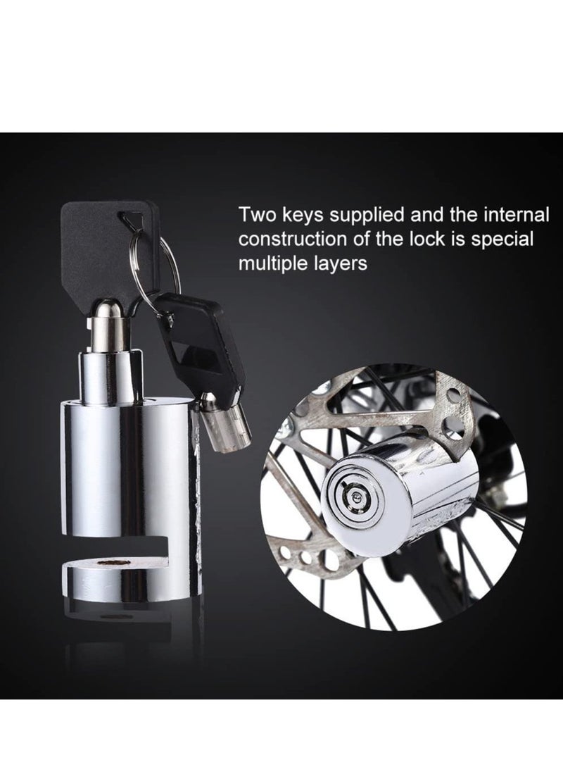 Bike Lock, High Hardness Mini Anti-Rust Disc Brake Lock Security, Small and Portable Motorcycle Disc Lock, Waterproof Anti-Theft Padlock for Motorcycle Mountain Bike Bicycle