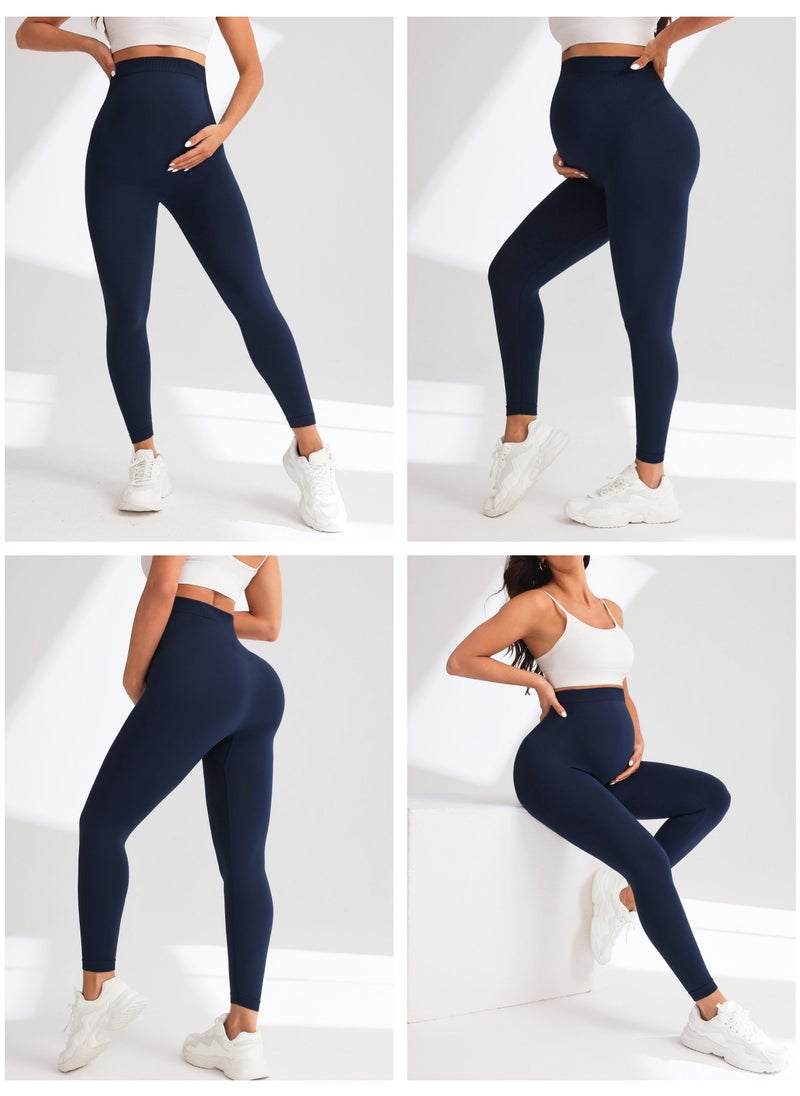 3 Pack Maternity Leggings，Workout Activewear Yoga Pregnancy Pants over the Belly Buttery Soft