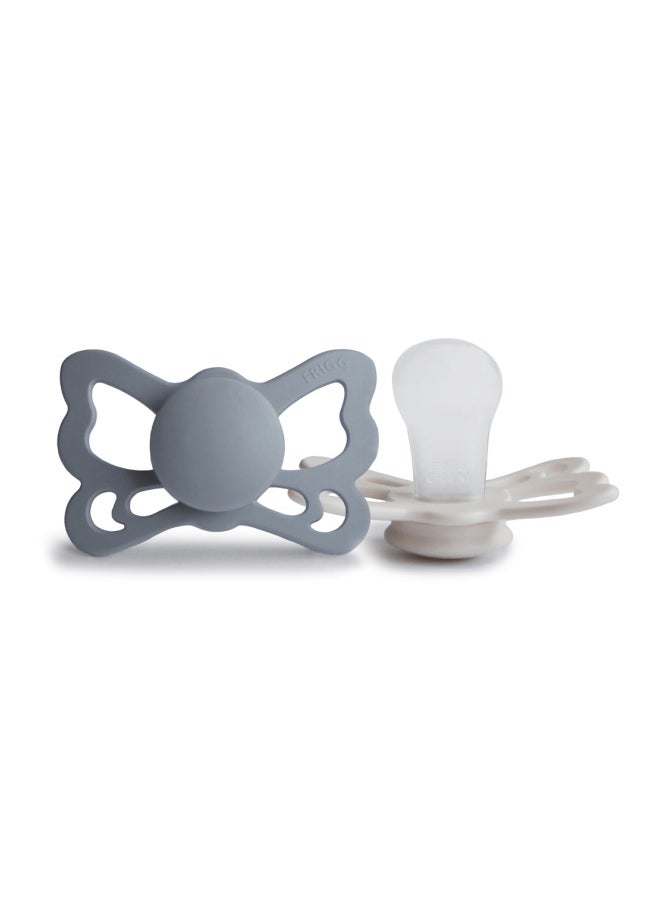 Butterfly Silicone 2-Pack Great Gray/Silver Gray - Size 2