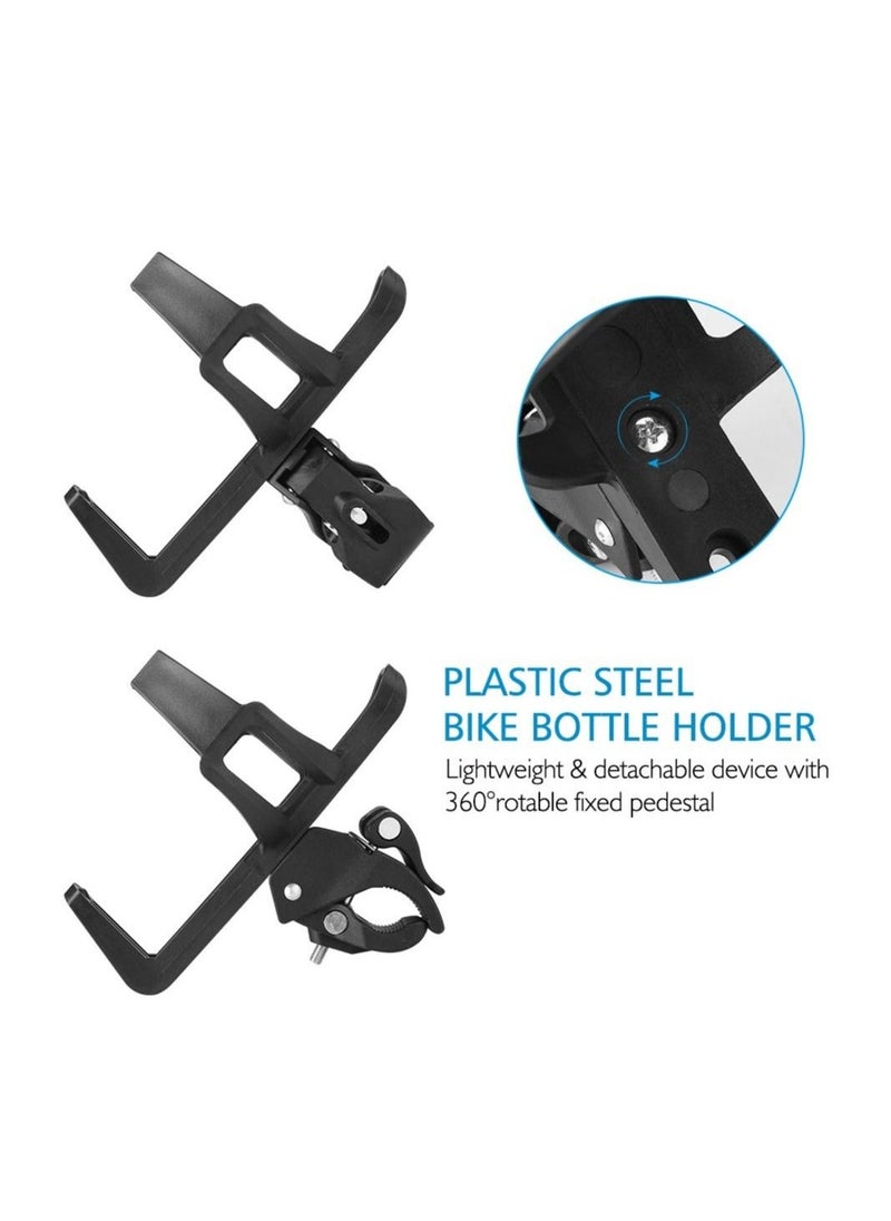 Bike Water Bottle Holder, Universal Bike Cup Holder, 360 Degree Rotating Bike Water Bottle Cage, Water Bottle Holder for Bike Stroller Walker Bike Pramss Wheelchairs, 1 Pack