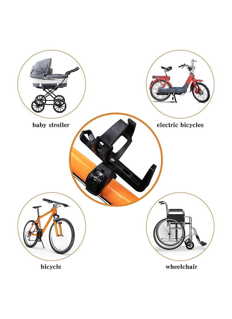 Bike Water Bottle Holder, Universal Bike Cup Holder, 360 Degree Rotating Bike Water Bottle Cage, Water Bottle Holder for Bike Stroller Walker Bike Pramss Wheelchairs, 1 Pack