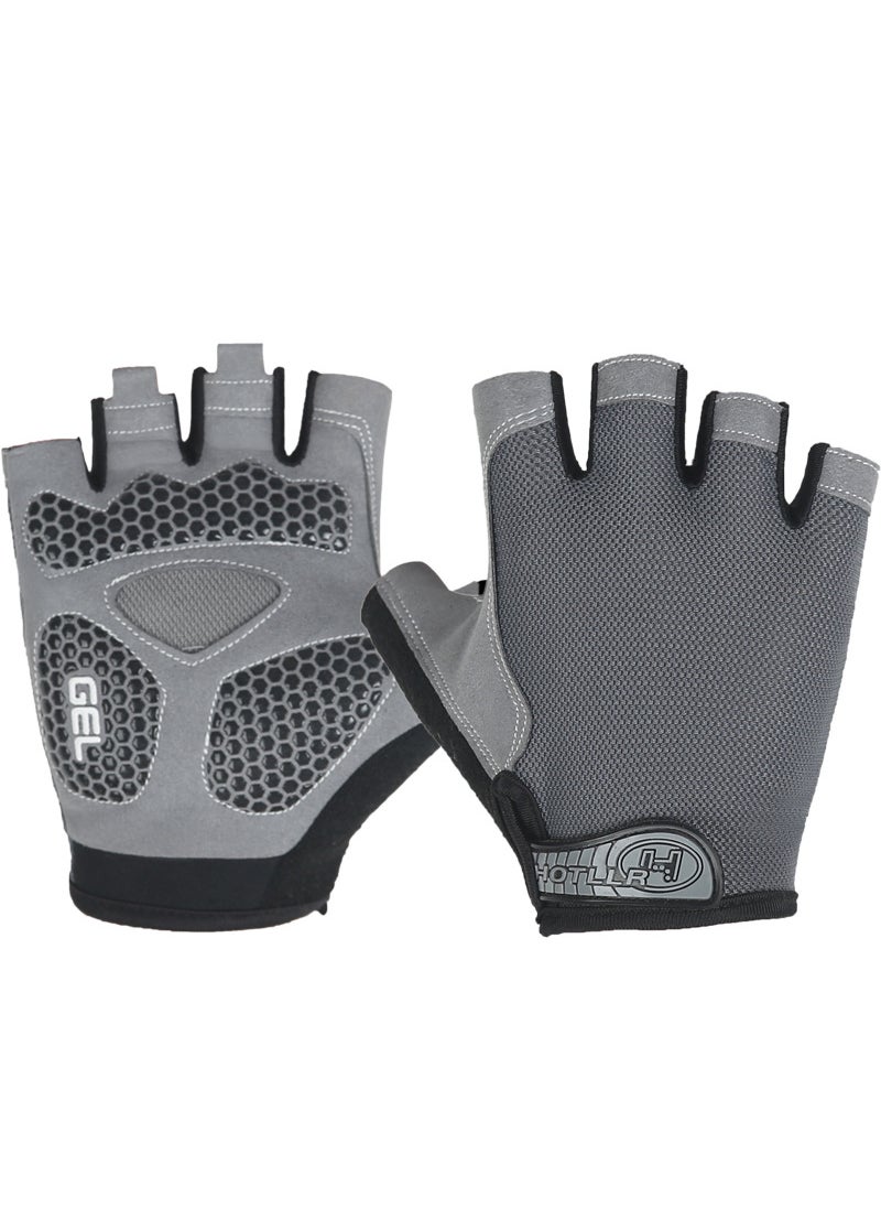 Unisex Fitness Half-Finger Gloves Anti-Slip Shock-AbsorbentGray upgrade Gray upgrade