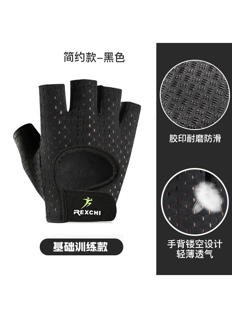 Womens Half-Finger Fitness Gloves Breathable Non-SlipXG31 Black XG31 Black