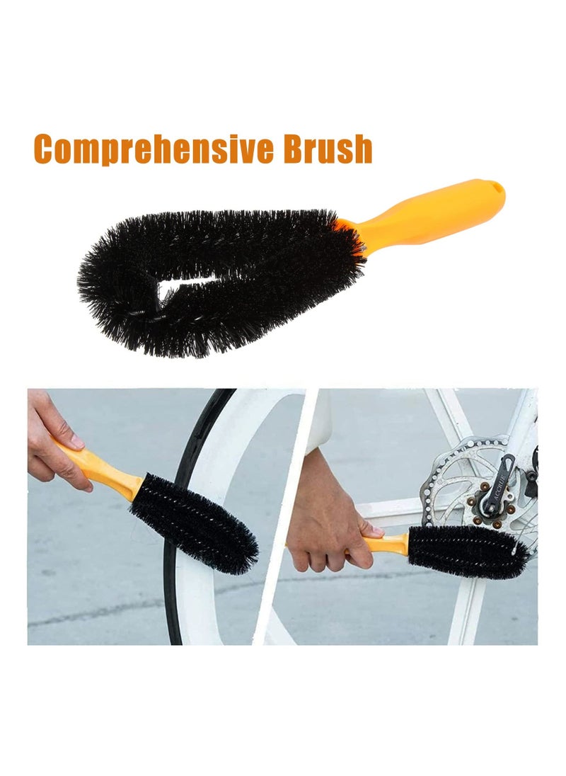 9Pcs Bike Cleaning Tool Set, Including Bike Chain Tire Scrubber, Cycling Corner Stain Dirt Clean, Suitable for Mountain, Road, City, Hybrid, BMX and Folding Bike