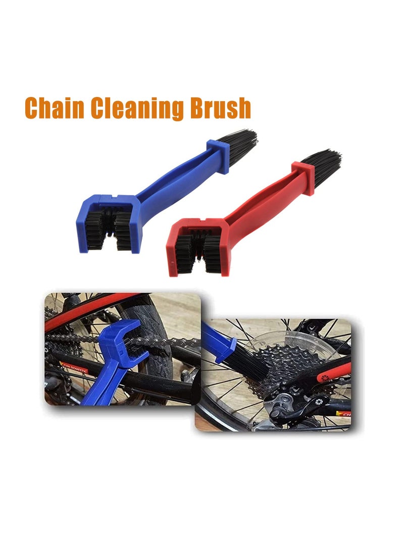 9Pcs Bike Cleaning Tool Set, Including Bike Chain Tire Scrubber, Cycling Corner Stain Dirt Clean, Suitable for Mountain, Road, City, Hybrid, BMX and Folding Bike