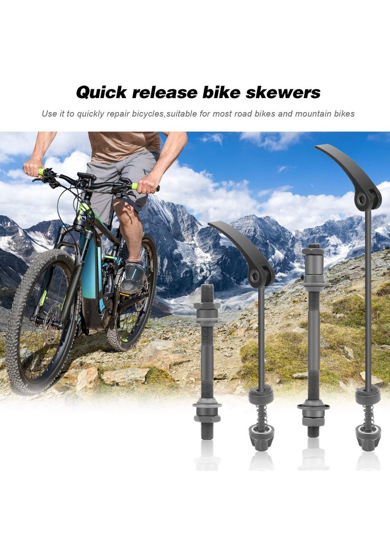 Bike Quick Releases Set 1 Pair Bicycle Hub Axle Bike Hollow Axle Set Bike Quick Release Skewers for Road Bike Mountain Bike