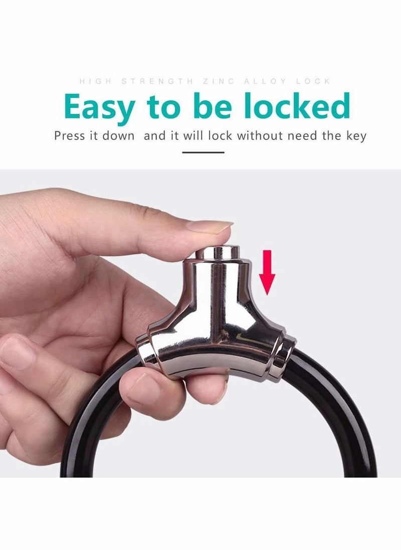 Mini Bike Lock Cable Portable Anti-Theft Bike Bicycle Lock Security Cycling Cable Lock Zinc Alloy Senior Waterproof Travel Luggage Locks Helmet Lock