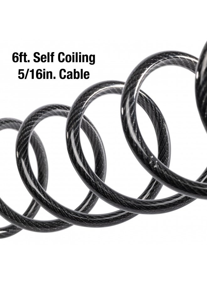 Master Lock Bike Lock Cable, Set Your Own Combination Bicycle Lock, Cable Lock for Outdoor Equipment, Black