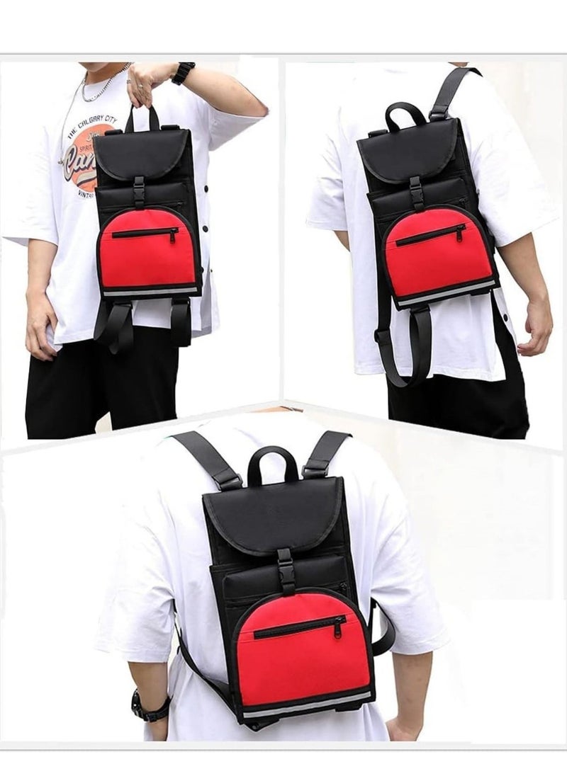 Skateboard Backpacks Foldable Skateboard Bags Skateboard Shoulder ​Carrier, Regular Skateboard Bag With Adjustable Straps Nylon Cloth Foldable Carrier Travel Backpack For Men And Boys