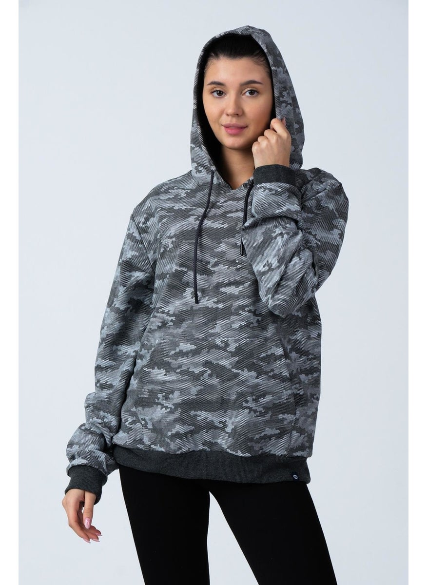 Camouflage Patterned Hoodie Sweatshirt (E21-72100)