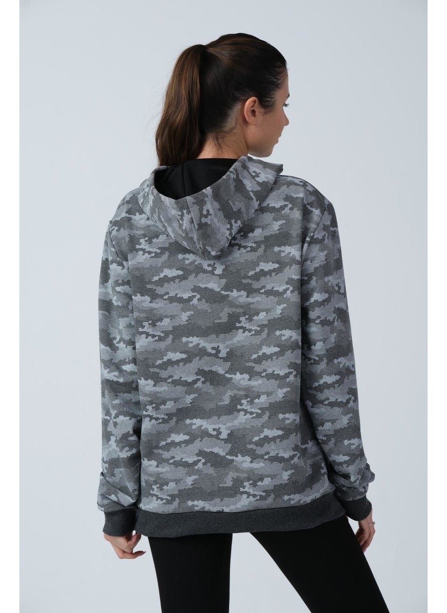 Camouflage Patterned Hoodie Sweatshirt (E21-72100)