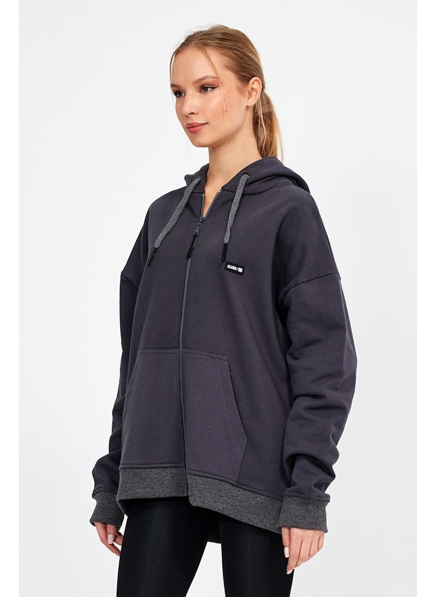 Alexandergardı Zippered Hooded Oversize Sweatshirt (B22-75300)