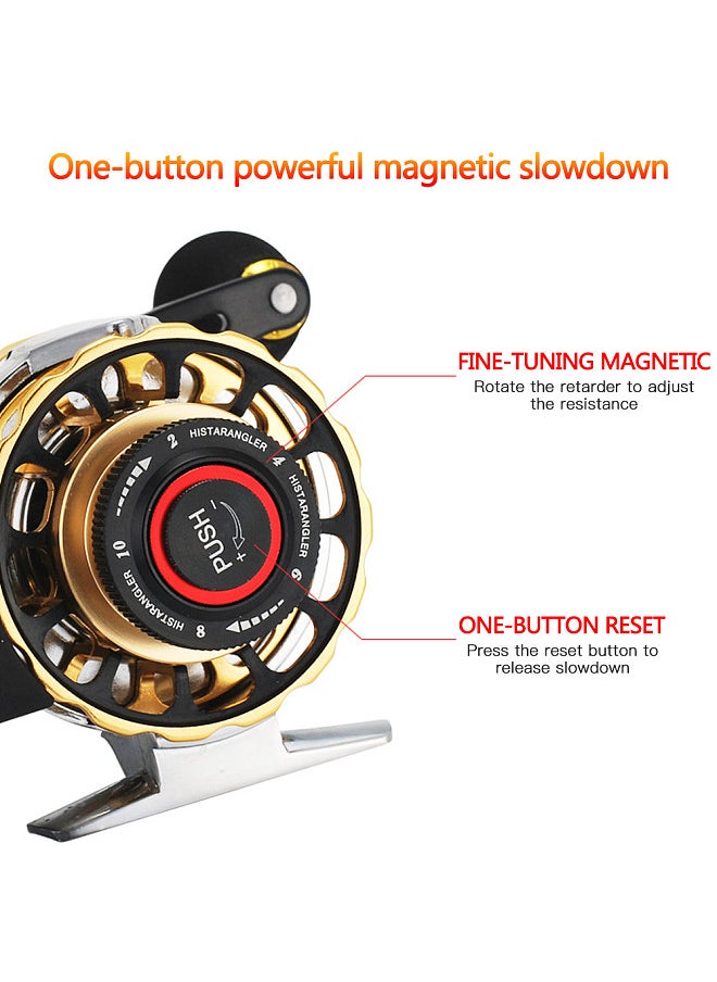 Automatic Wire Spread 10+1 BB Fly Fishing Reel Aluminum Alloy Fishing Reel Left/Right Hand Raft Reel Ice Fishing Reels Automatic Line Casting Fly Reel