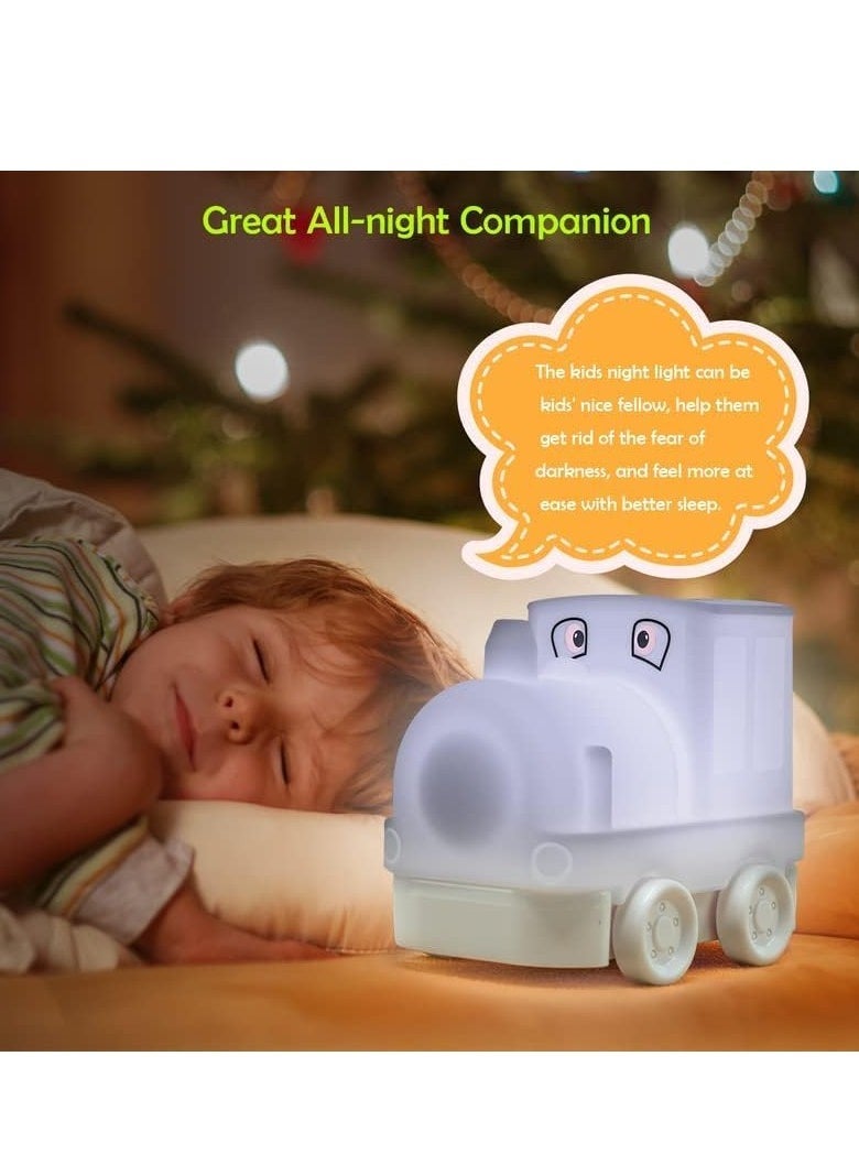 Nursery Night Light for Kids Cute Night Light with Soft Silicone 9 Color and USB Rechargeable Night Light Kids Night Lights Suitable for Babies Toddlers Children and Teens Boy's Bedroom