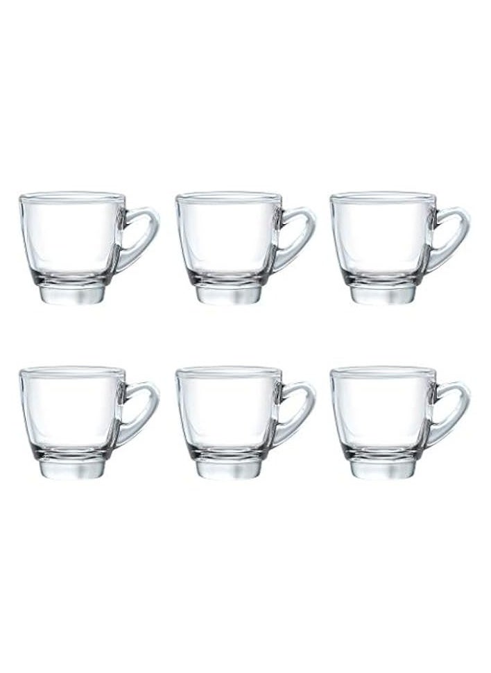 Cup, Set Of 6, Clear, 70ml, P01642, Cup, Tea & Coffee Cup, Cappuccino Cup