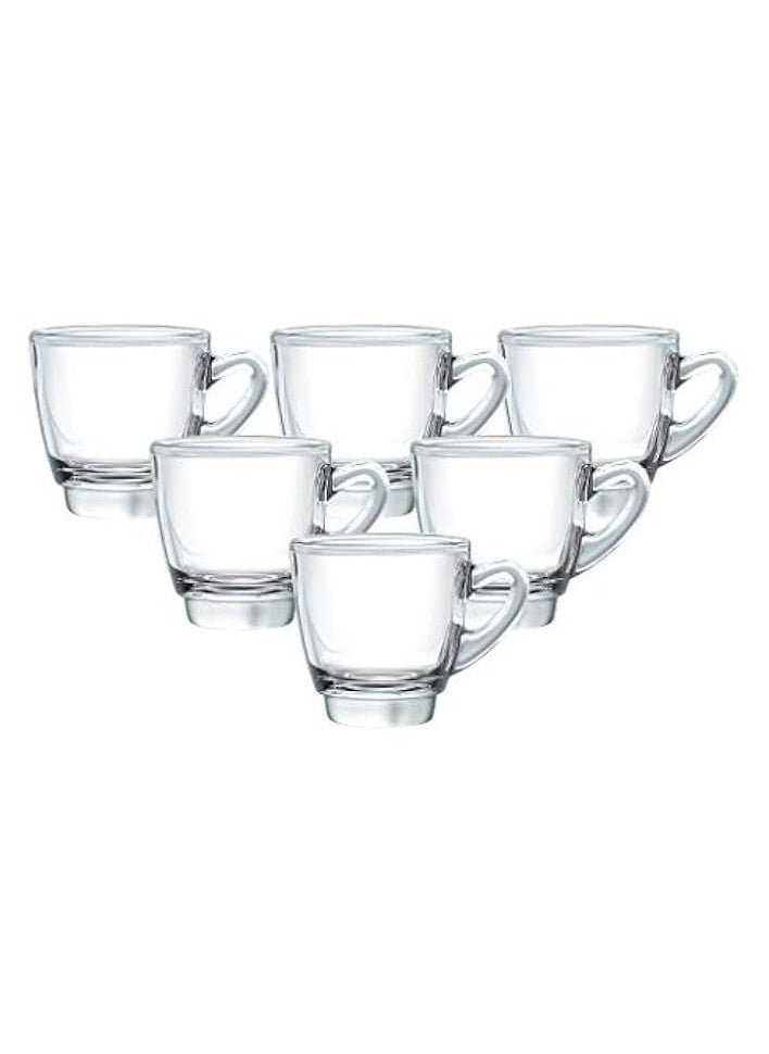 Cup, Set Of 6, Clear, 70ml, P01642, Cup, Tea & Coffee Cup, Cappuccino Cup