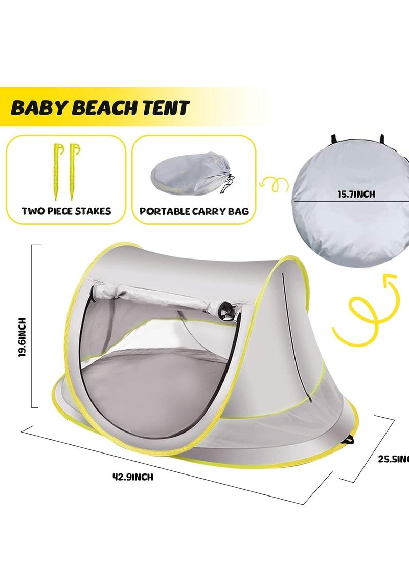 Beach Tent Pop Up Baby Uv Protection Upf 50+ Sun Shade Toddler, Automatic Instant Easy Set Umbrella Traveling Hiking Camping