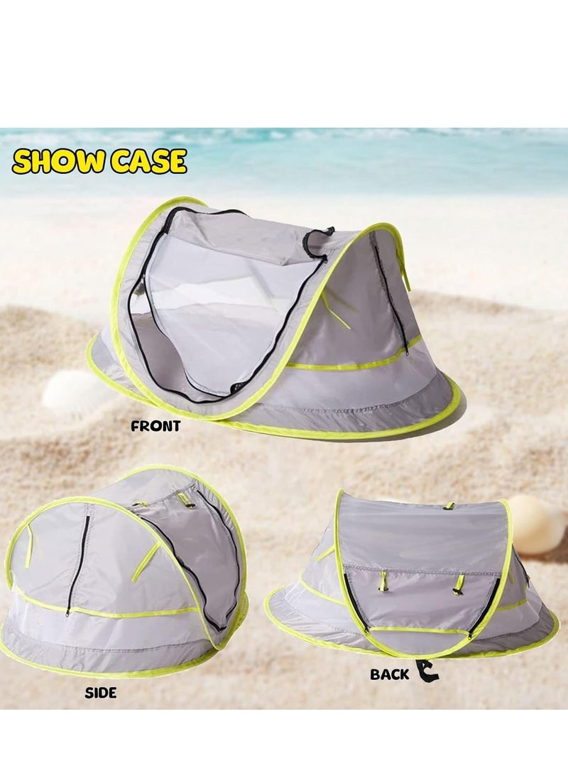 Beach Tent Pop Up Baby Uv Protection Upf 50+ Sun Shade Toddler, Automatic Instant Easy Set Umbrella Traveling Hiking Camping