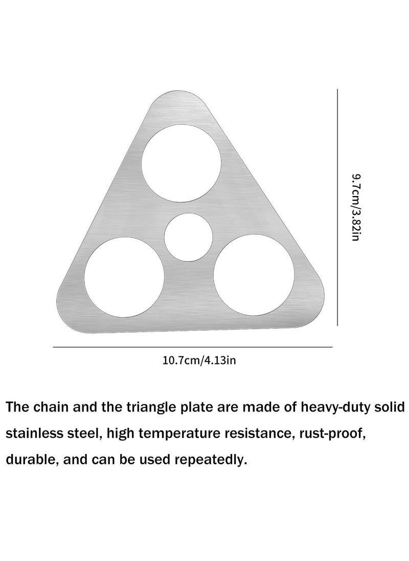 Camping Tripod Board,Turn Branches into Campfire Tripod, Stainless Steel Campfire Support Plate with Adjustable Chain for Hanging Cookware, Perfect Accessories for Outdoor Cooking