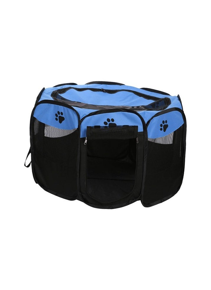 Portable Foldable Waterproof Pet Play Park Colour:Blue