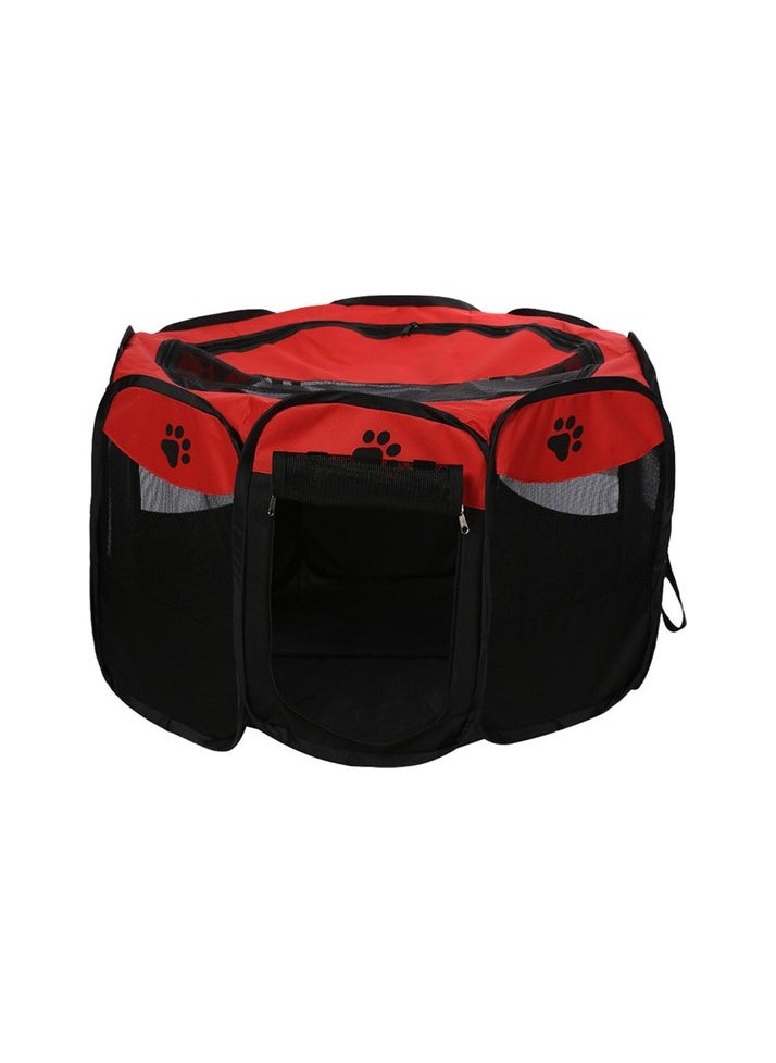 Portable Foldable Waterproof Pet Play Park Colour:Red