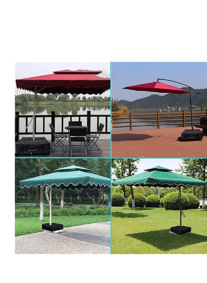 Umbrella Base Weight Bag with Larger Sand Opening-Up to 110 lbs-Square Waterproof Stand Weight, Filled for Sand, Outdoor Umbrella Stand Offset, Cantilever, or Standard Outdoor Patio Umbrella, Flagpole