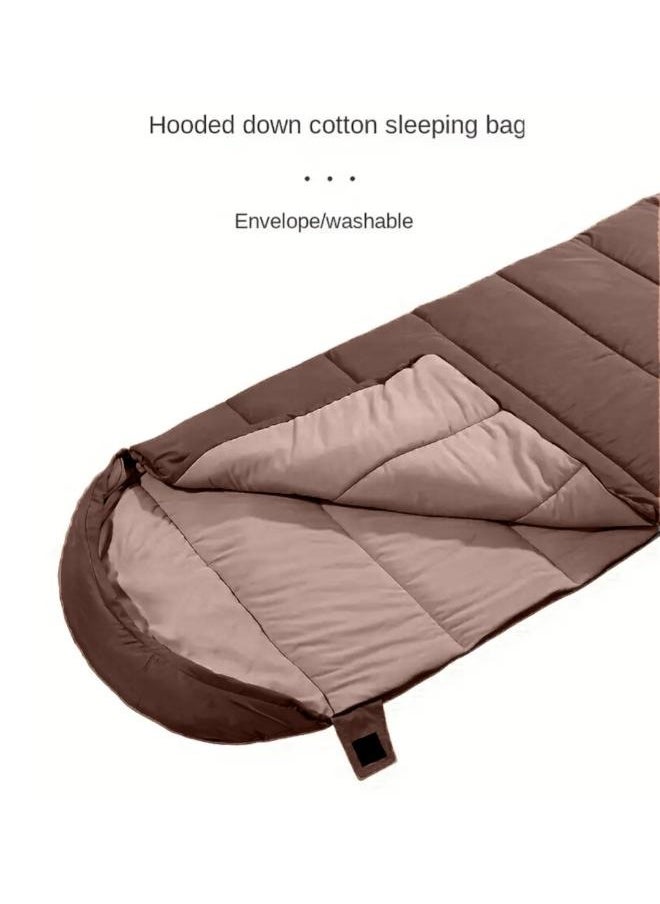 Outdoor Camping Sleeping Bag Hiking Training Lunch Break Duck Down Sleeping Bag Size: 220cm*90cm