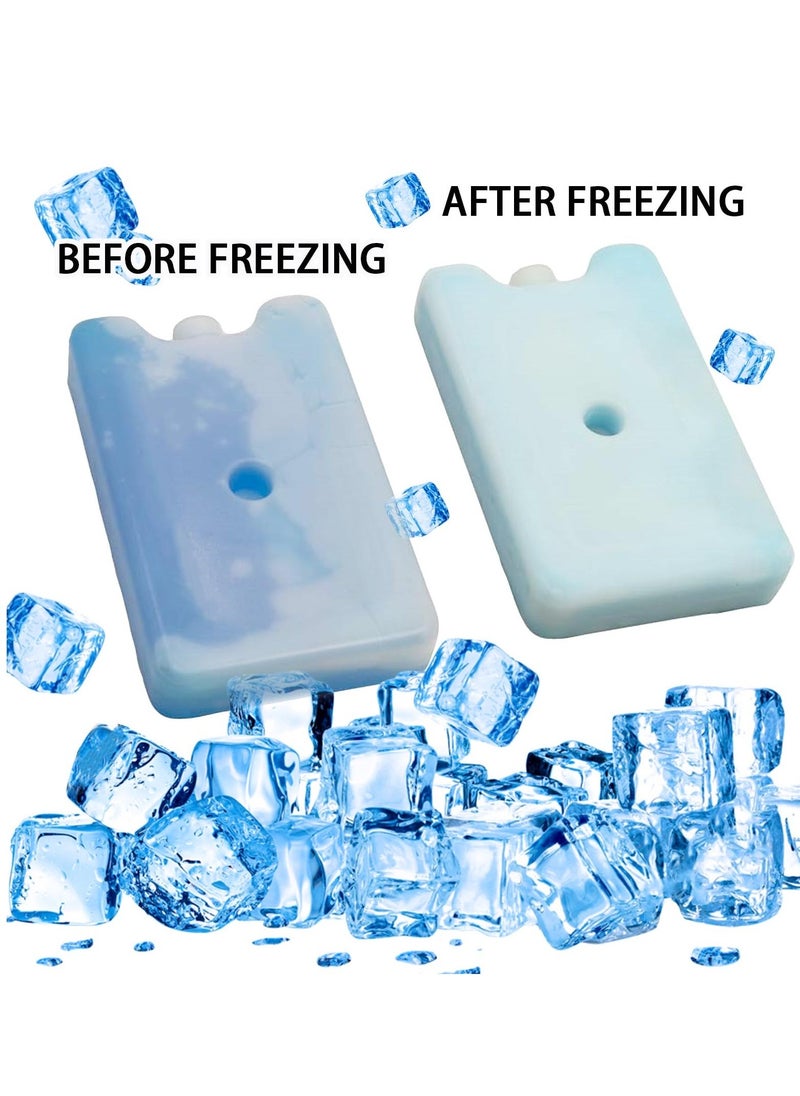 Ice Packs for Cool Box – Reusable Freezer Blocks for Lunch Boxes and Coolers - Ice Blocks for Cool Bags, Traveling and Picnics (2 Pack)