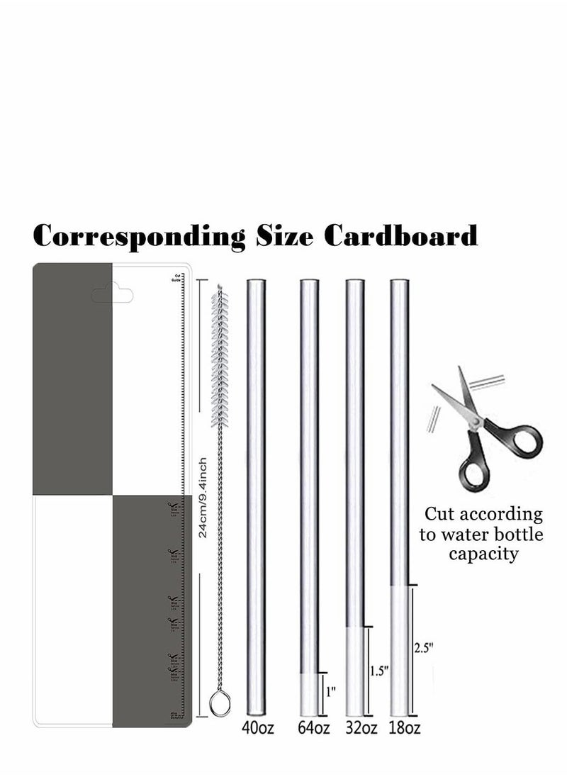 Straw Lid Suitable For Hydro Flask,Straw Cap Wide-Mouth Water Bottle 18 32 40 Ounces (About 1.18 Liters) Wide Mouth, Straw Top Cap Replacement Cap (With 2 Straws And 1 Brush)