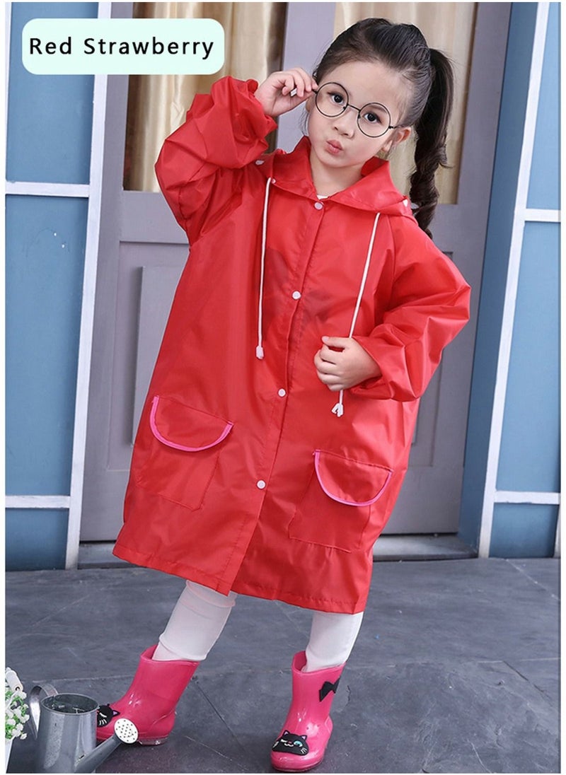 Children's raincoats, Cartoon Kids Rain Jacket, Boys Girls Hooded Rain Poncho Outdoors Kids Transparent Raincoat Student Rain Suit Waterproof Durable